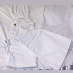 Michael Kors White Denim Flare Jeans